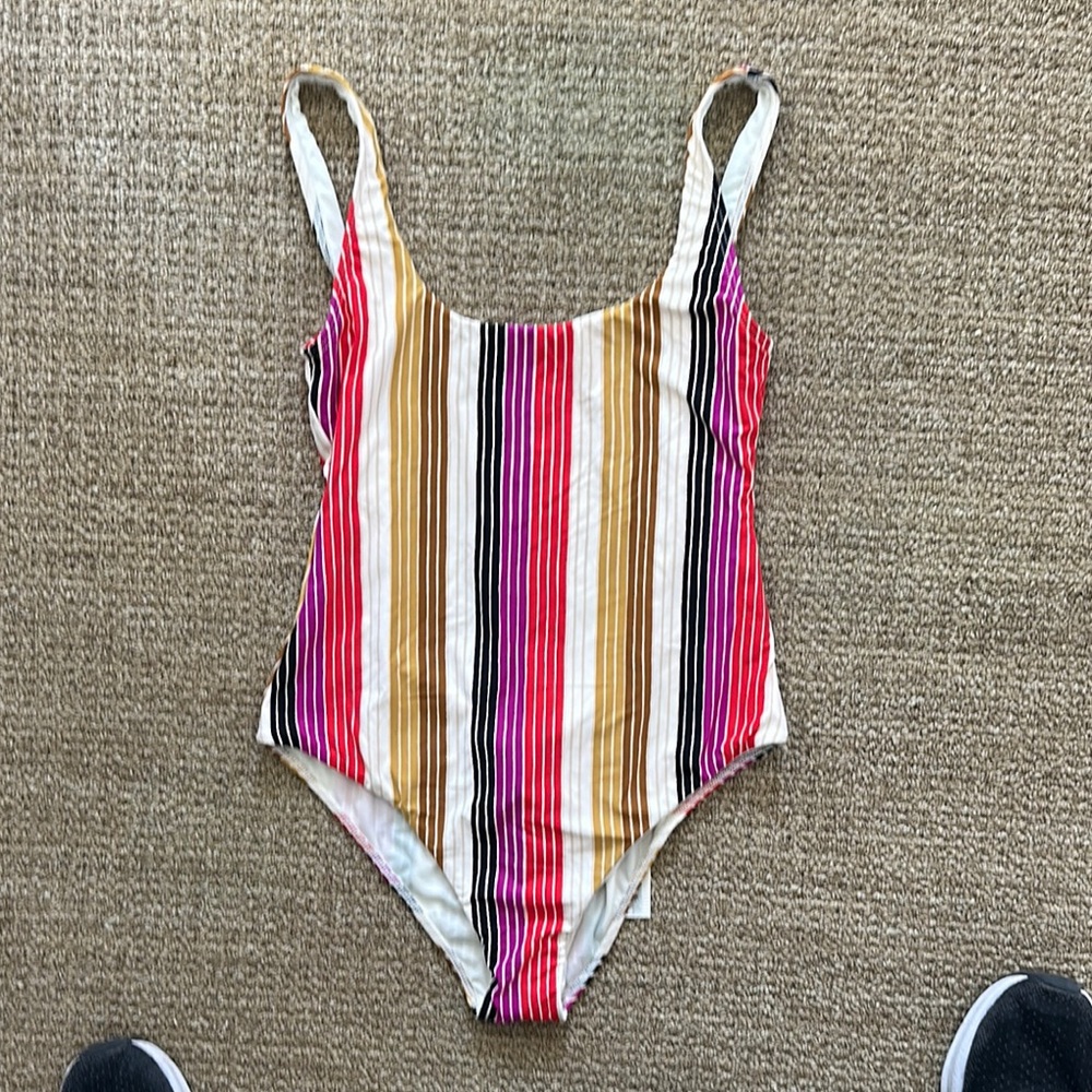 Billabong Multicolor Striped One Piece Swimsuit